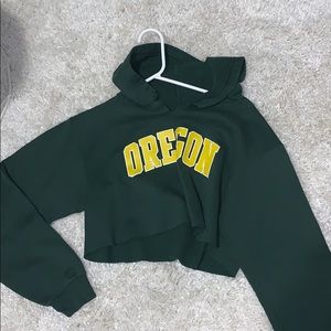 oregon cropped hoodie